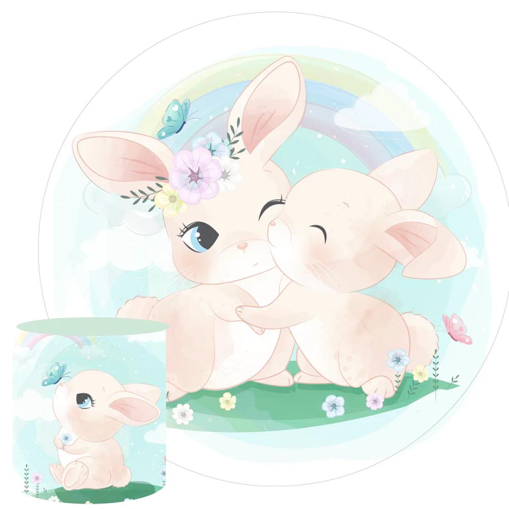 Bunny Round Backdrop Package