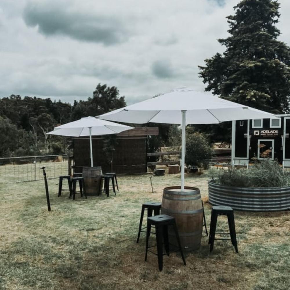 Wine Barrel + Umbrella