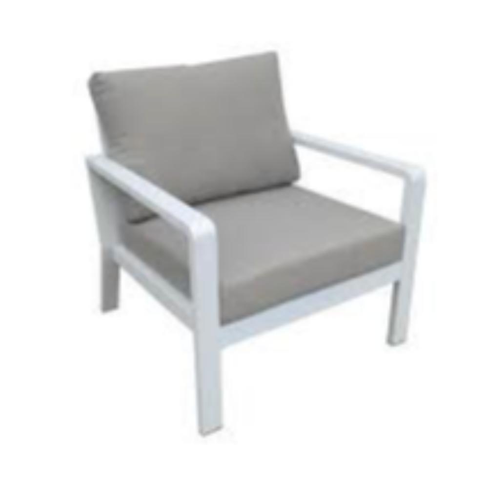 Armchair - Single - Solaris - White Frame - Cushion Type