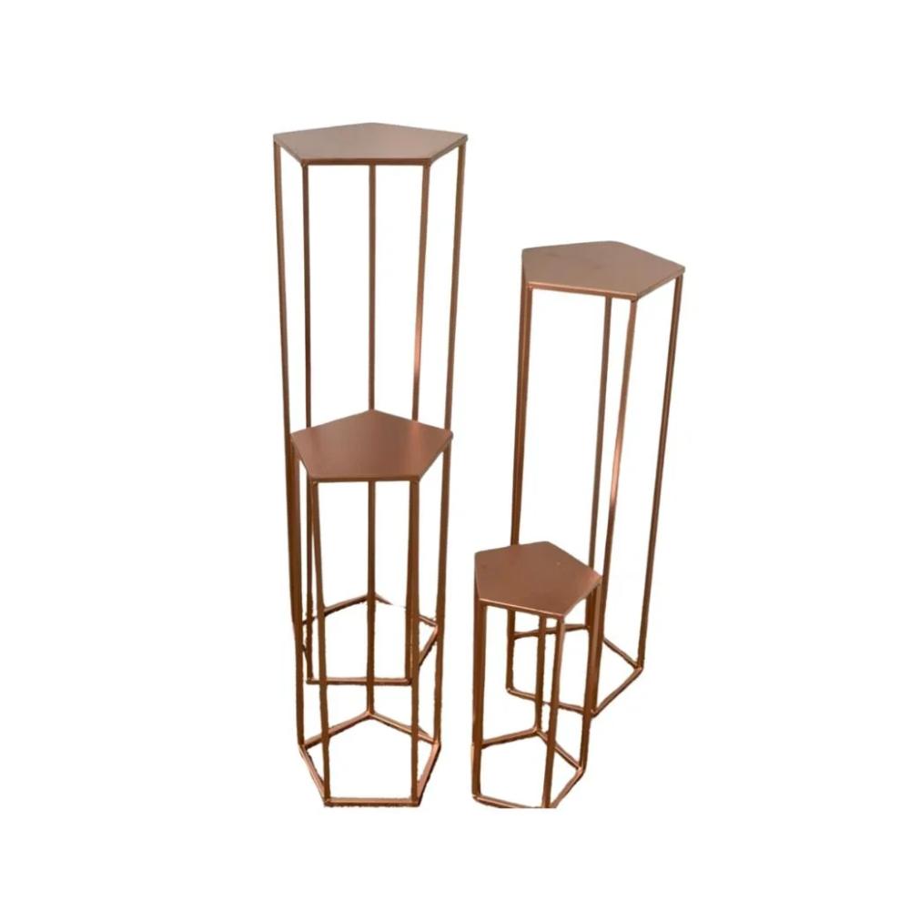 Rose Gold Flower Plinth Set