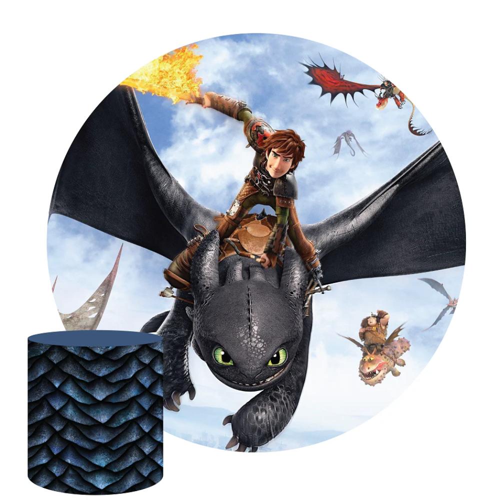 How to Train Your Dragon Round Backdrop Package
