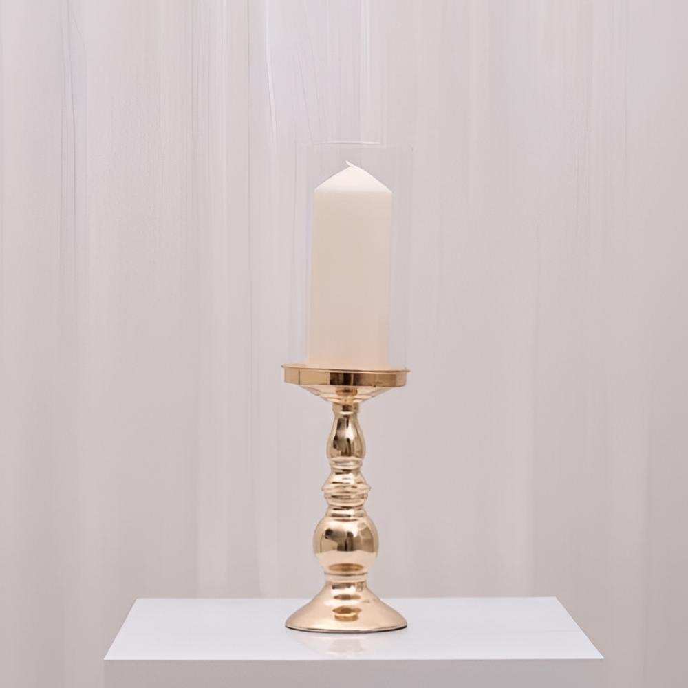 Sophia Pillar Candleholder - Medium/Gold