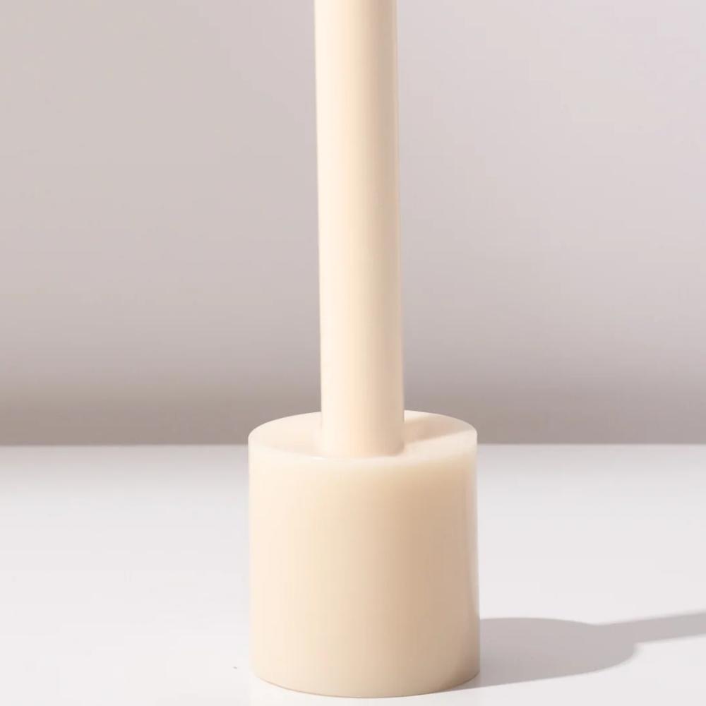 Wax Candle Holders - Ivory