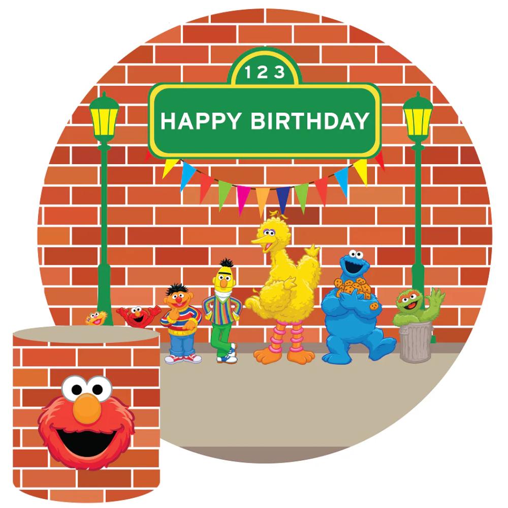 Sesame Street Round Backdrop Package