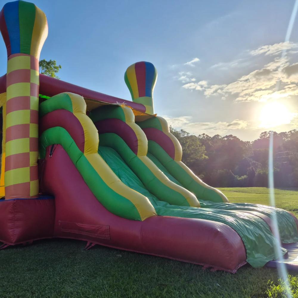 Hot Air Balloons Double Slide Jumping Castle