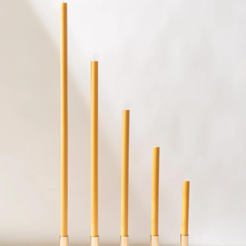 Beeswax Yellow Cathedral Candles
