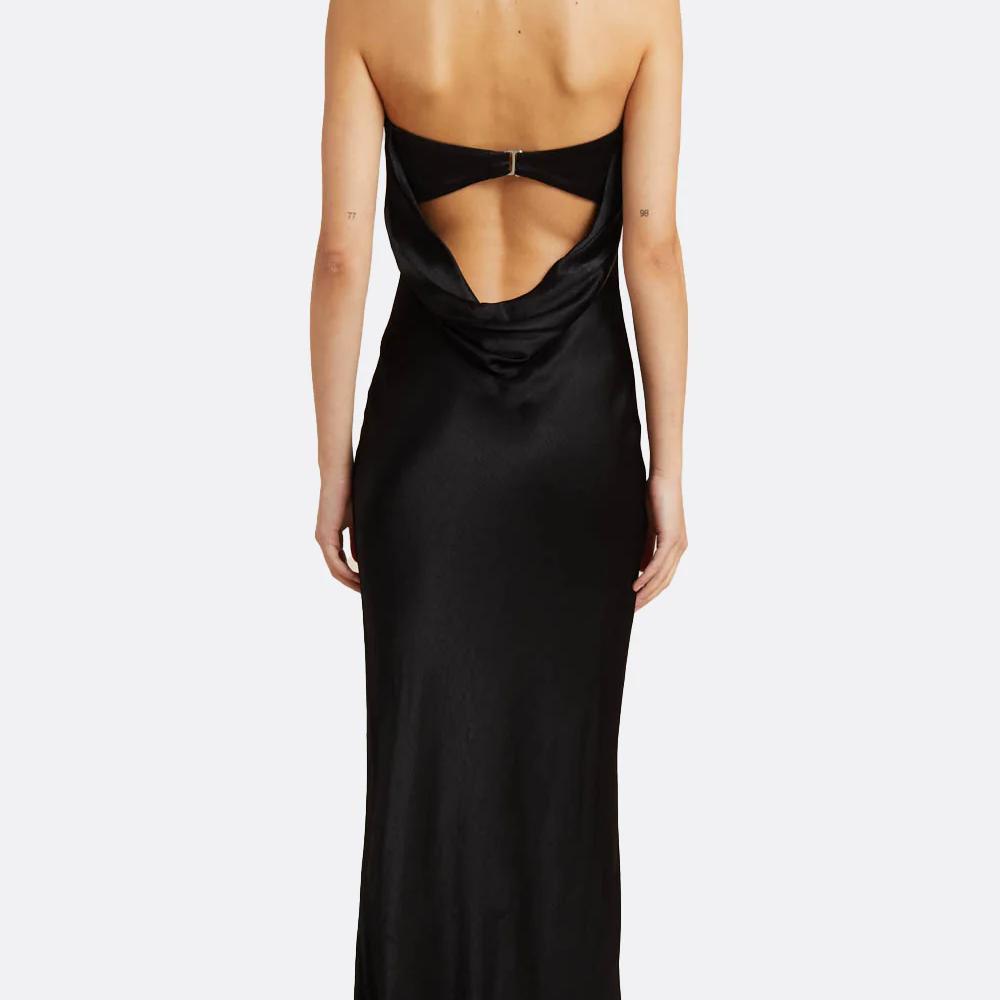 Bec and Bridge Moondance Strapless Maxi Dress in Black Size 6