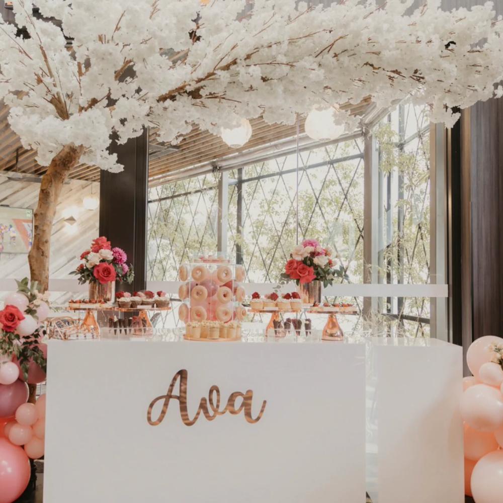 Overhang White Cherry Blossom Tree