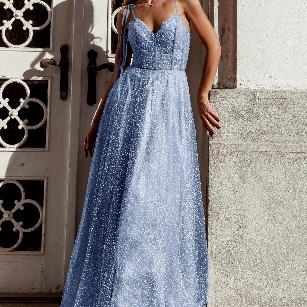 Tina Holly TK311 in Cornflower Blue Glitter Size 8