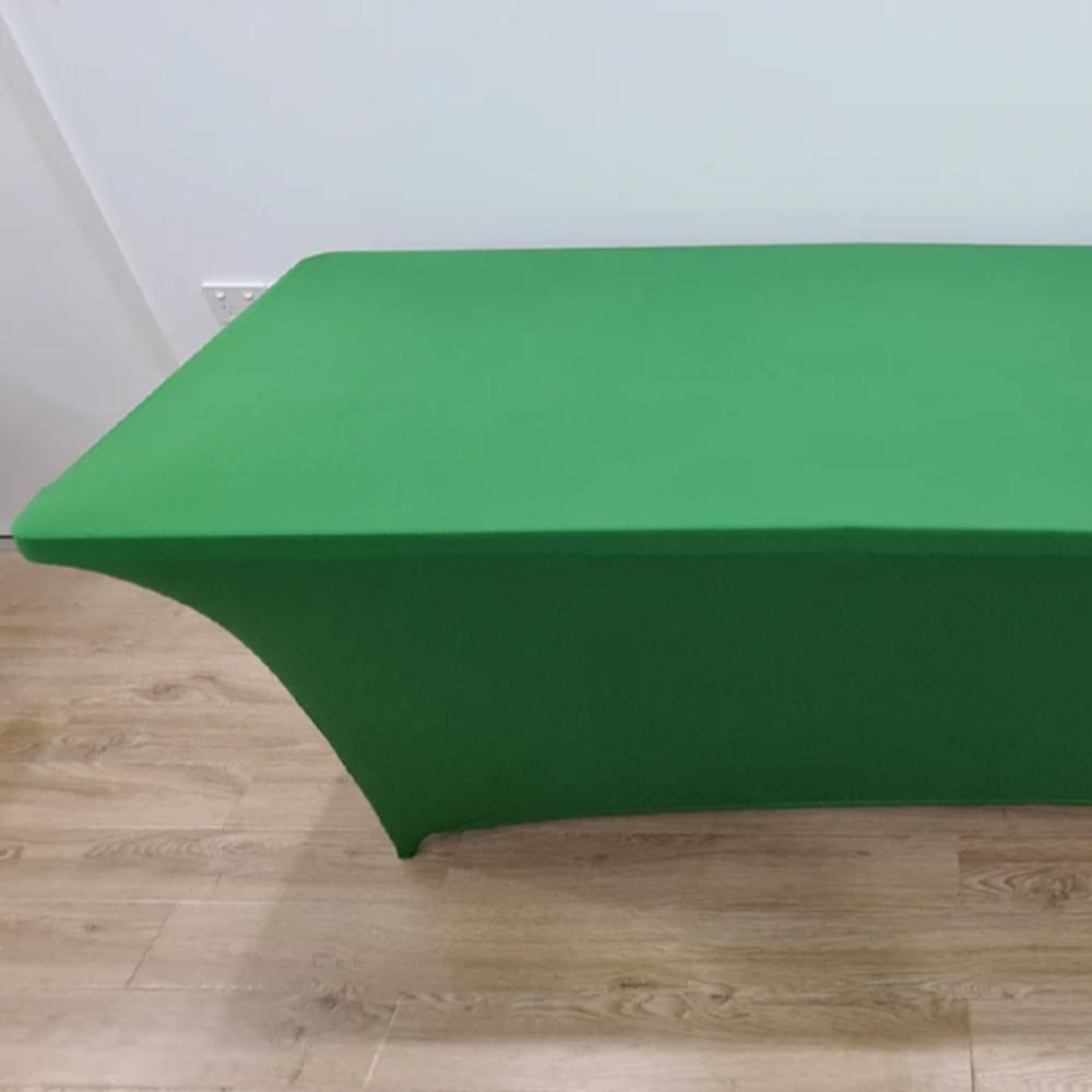 Green 6ft Trestle Table with Tablecloth