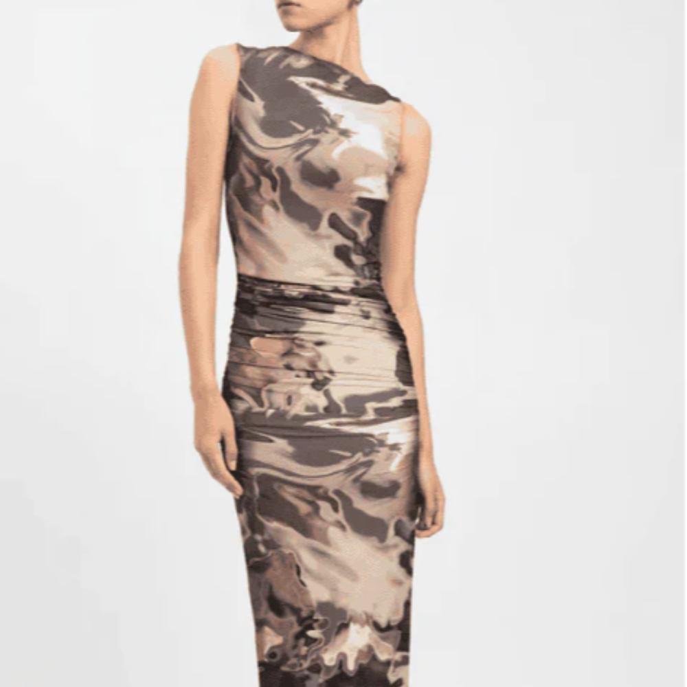 Kookai Lucia Midi Dress - Khaki Sizes 6, 8