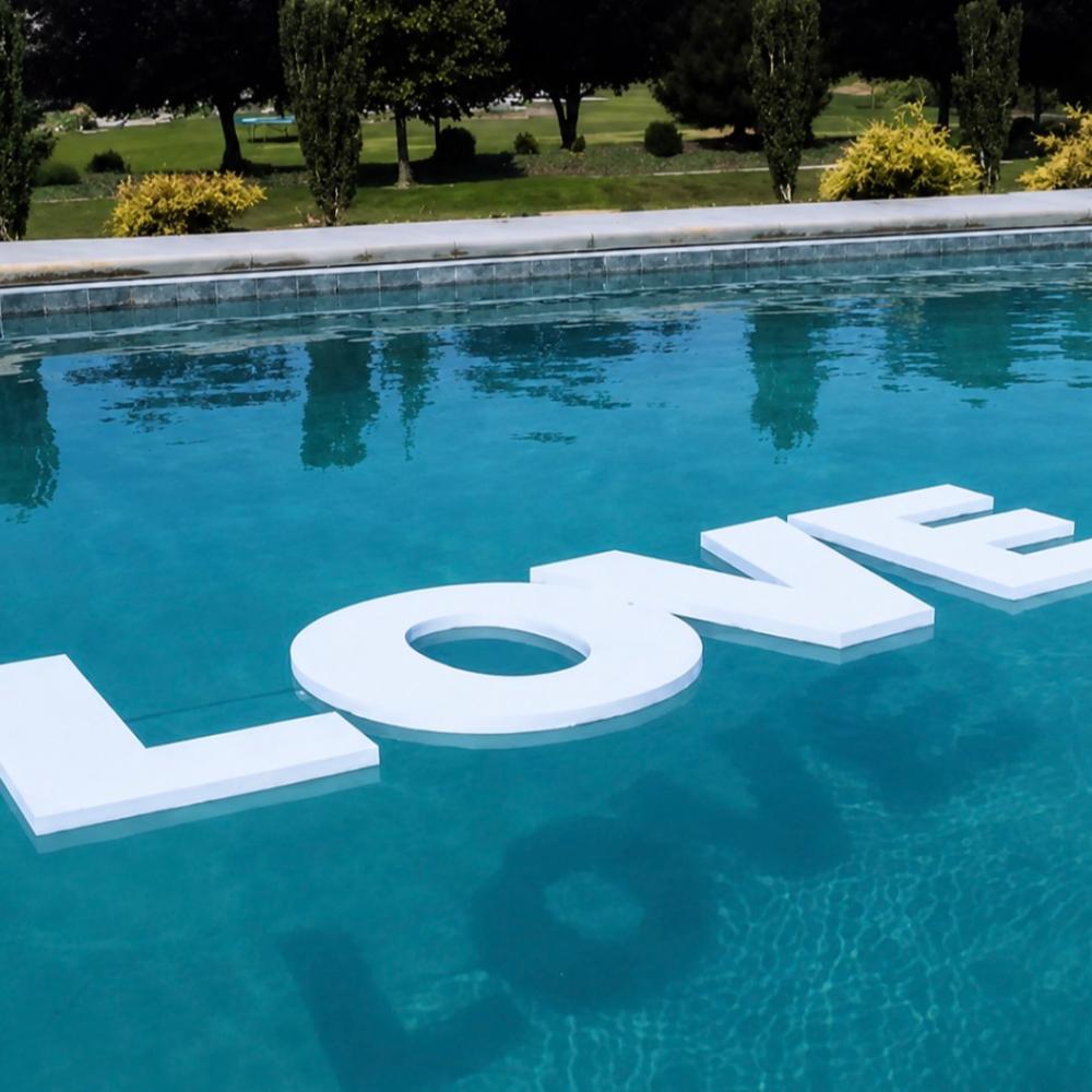 Floating statement collection (100 cm each letter)