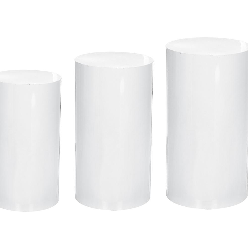 White Cylinder Plinth