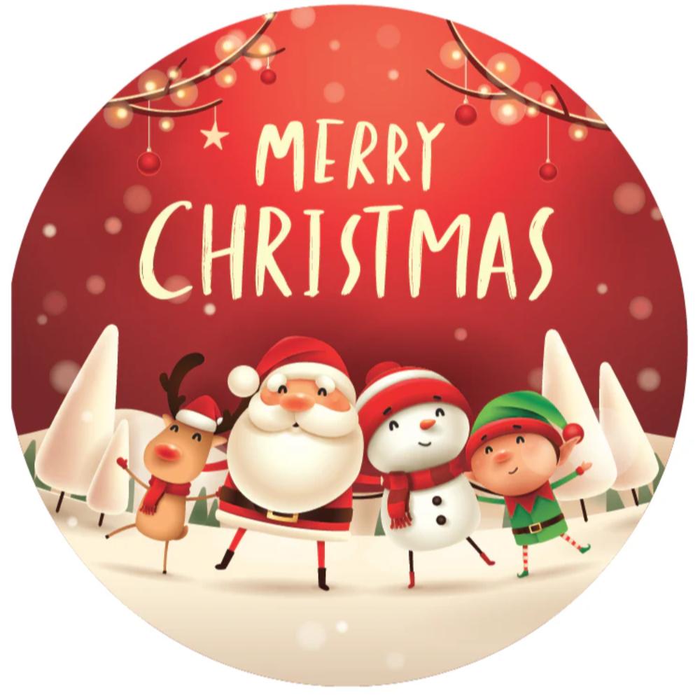 Merry Christmas Round Backdrop Package