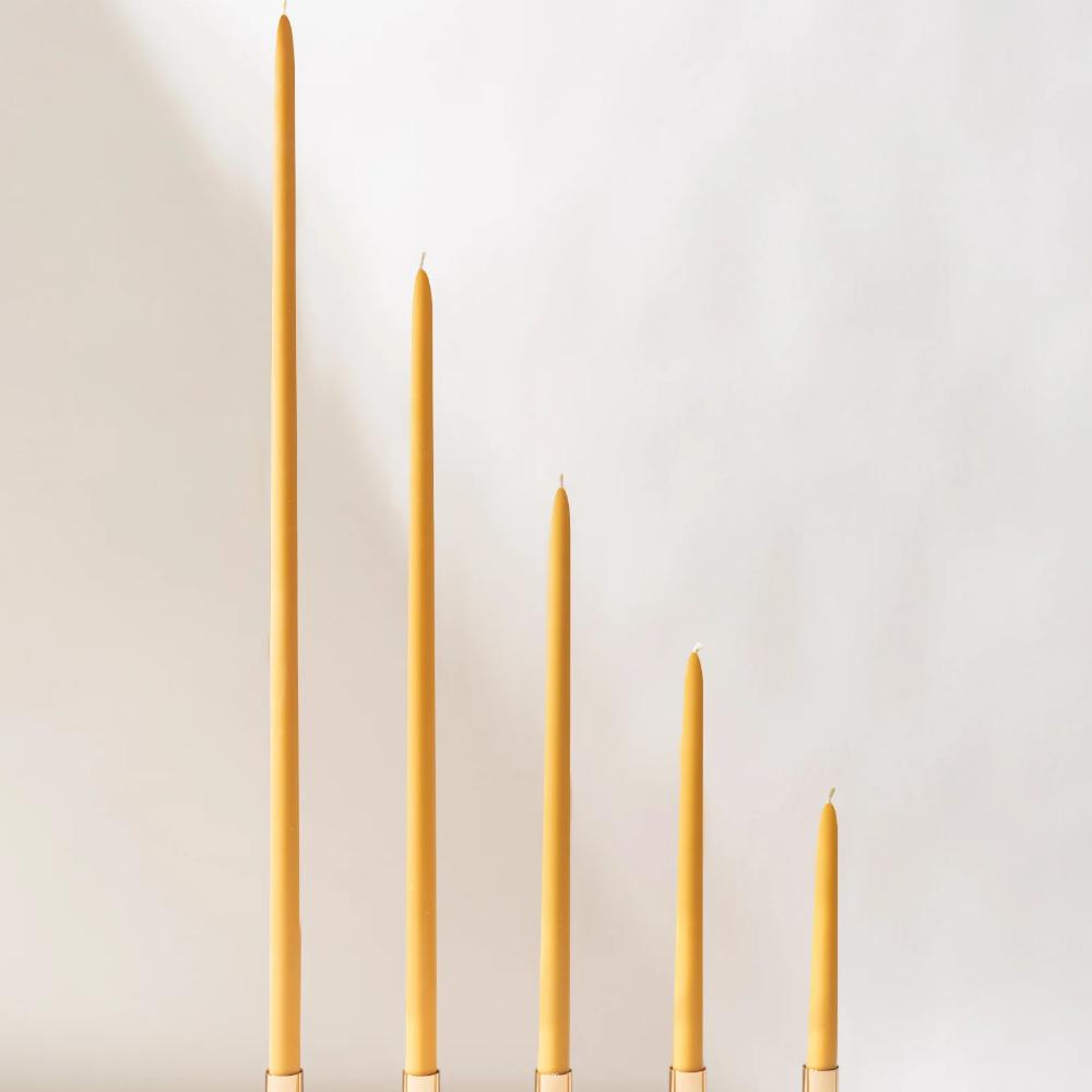 Beeswax Yellow Taper Candles