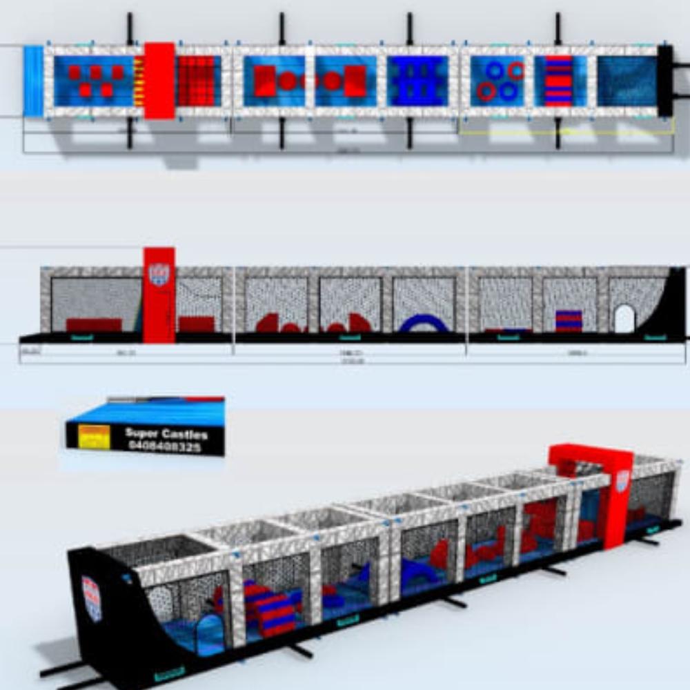 Ninja Warrior 30 meter obstacle course