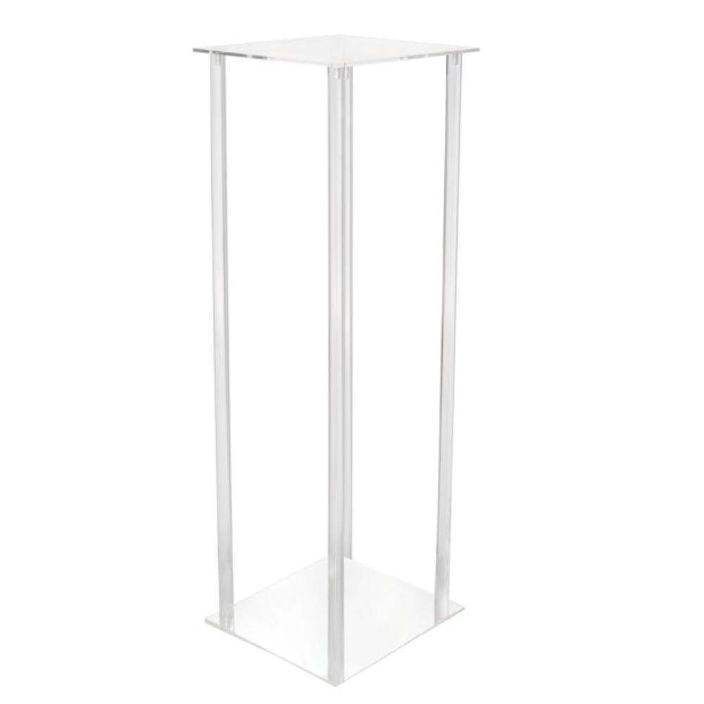 Acrylic Centrepiece Square Flower Stand – Clear