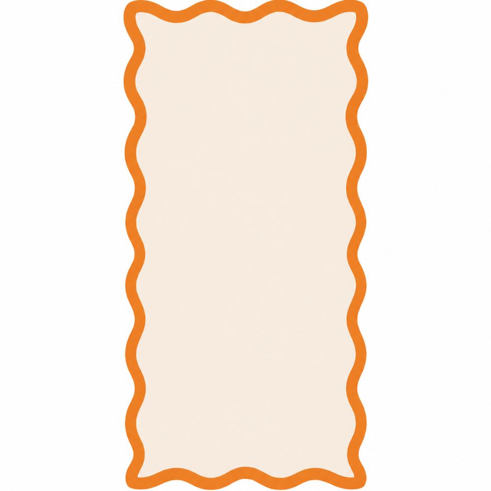 Backdrop - Wavy Orange and White Backdrop 1.8 meters Tall