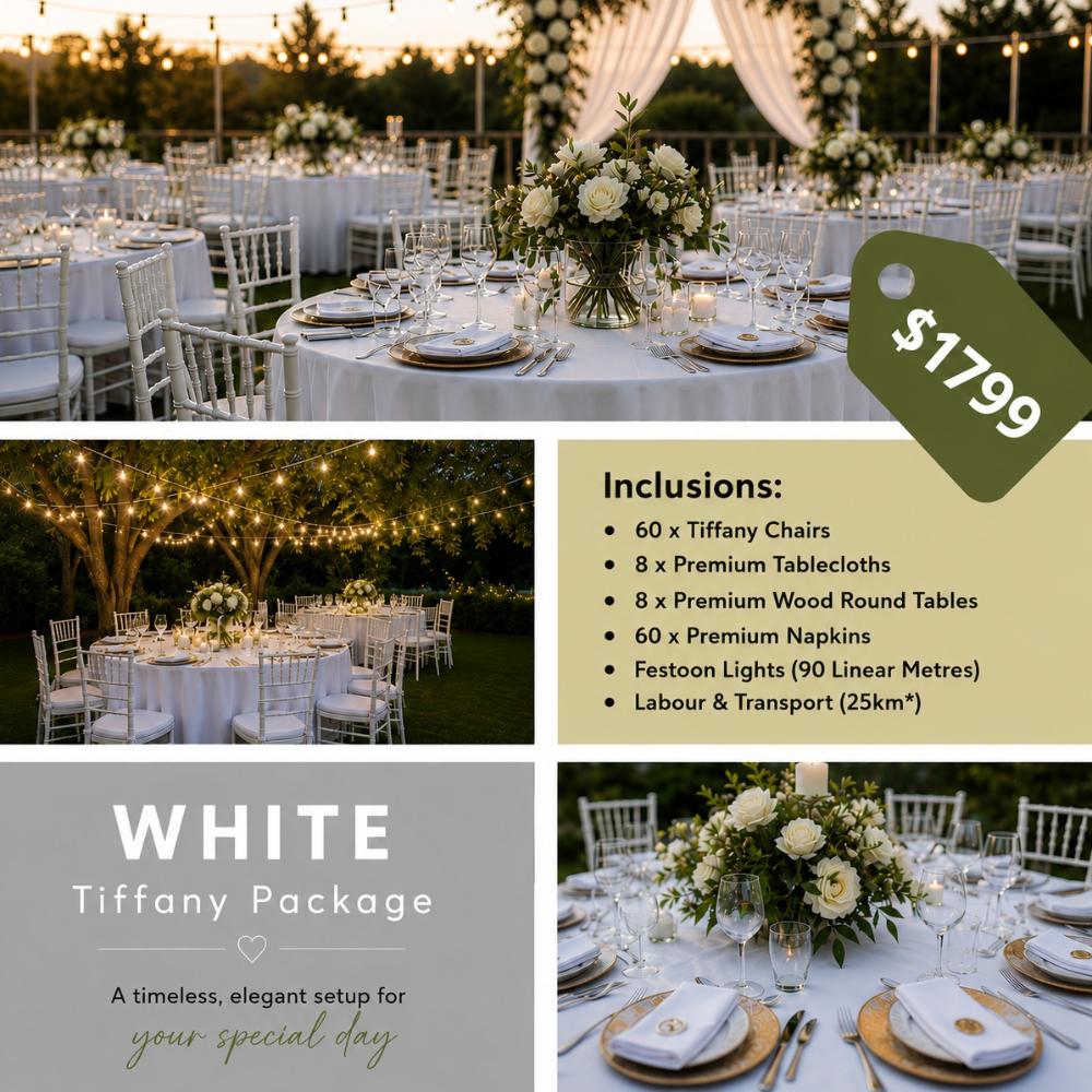Wedding Package - White Tiffany Package