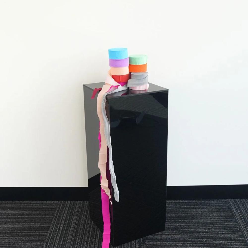 Plinth Black Acrylic 75cm high