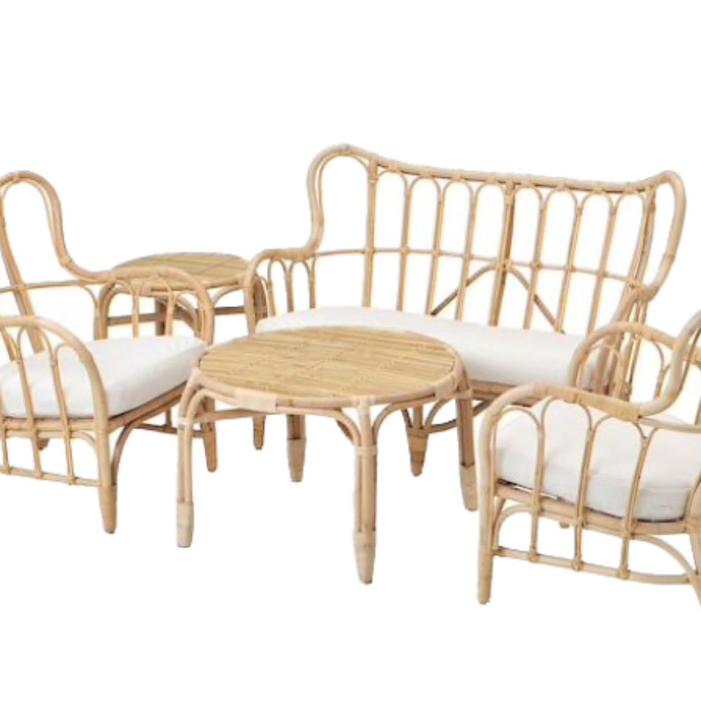 Cane Lounge 6 piece setting