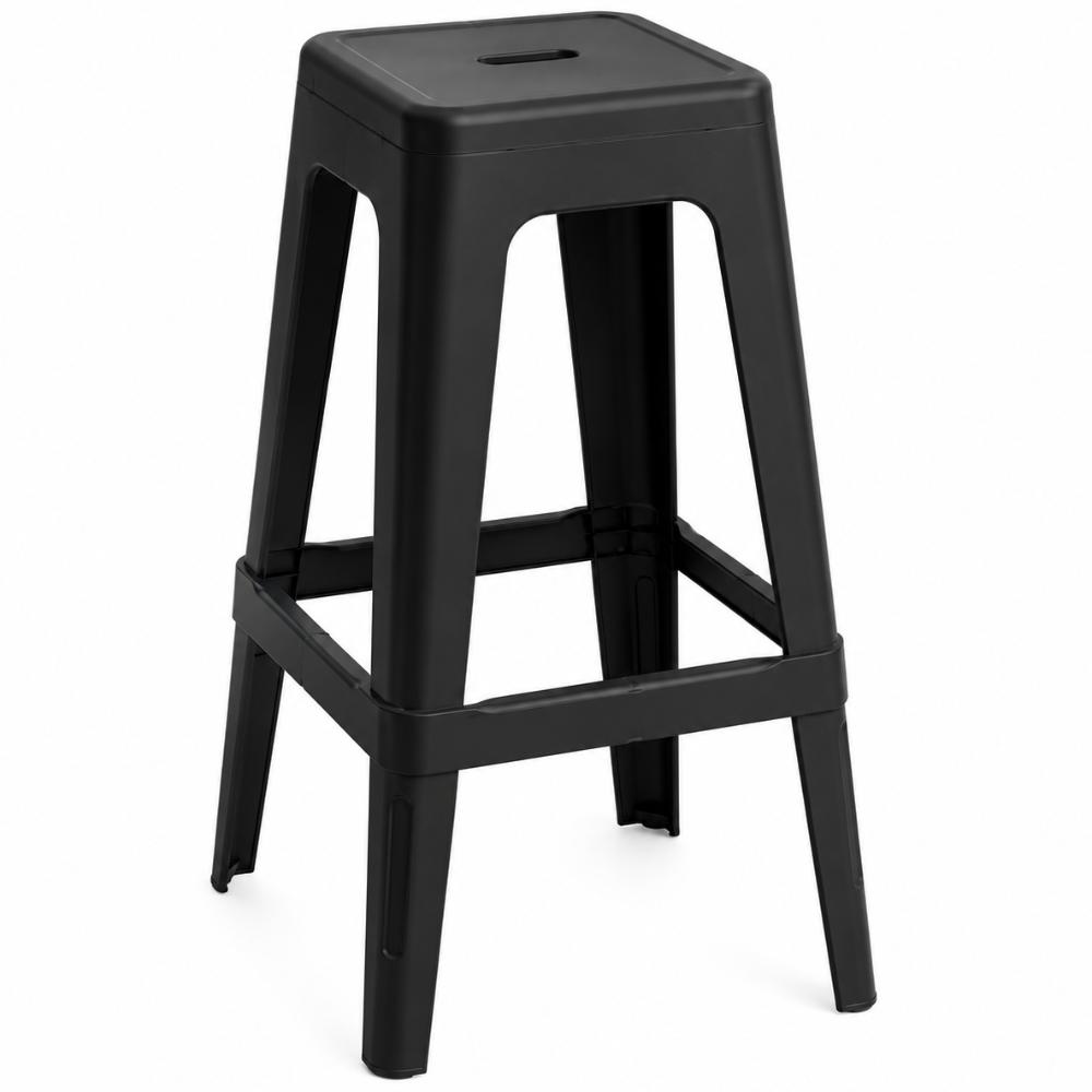 Stool - Tall Polypropylene Replica Tolix Stool in Black