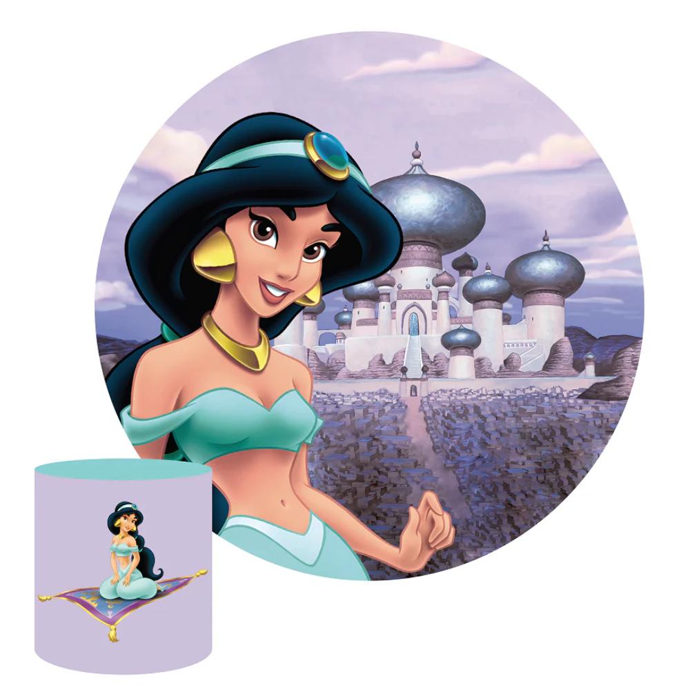 Princess Jasmine Round Backdrop Package