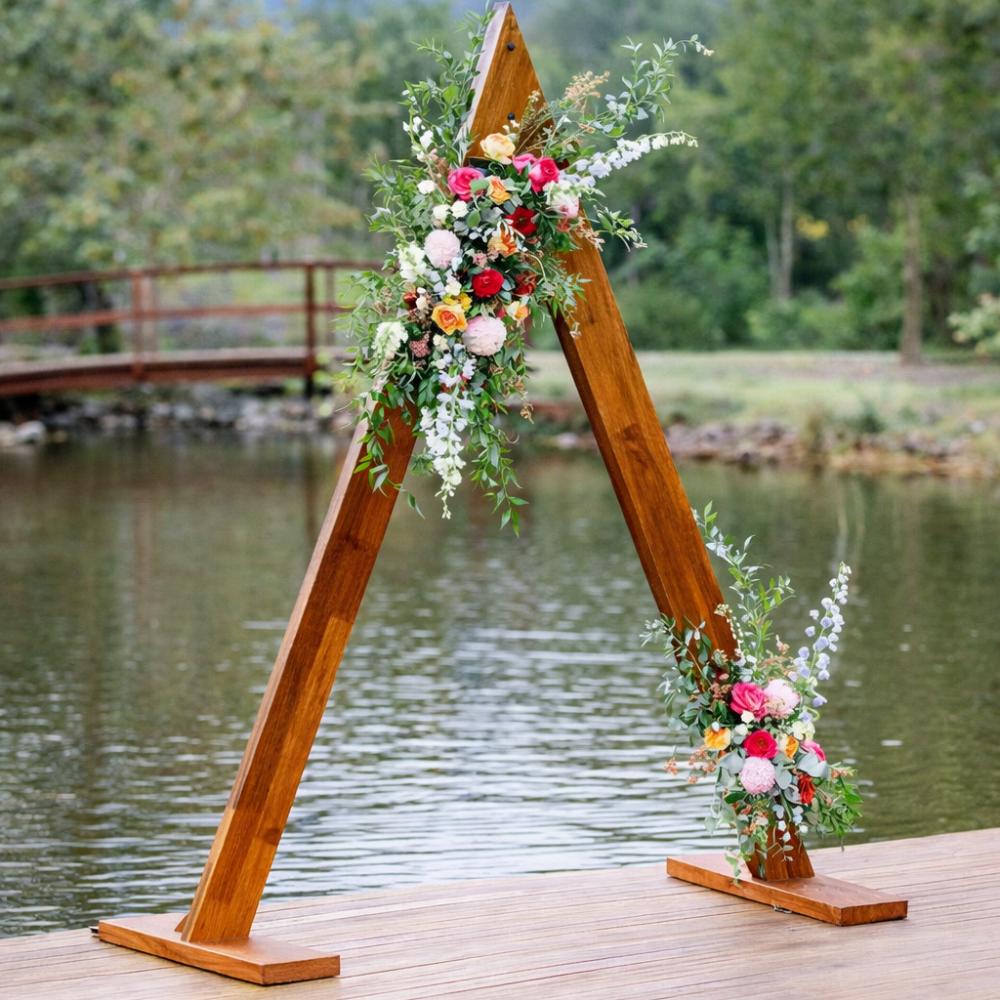 Timber A-frame wedding Arbour