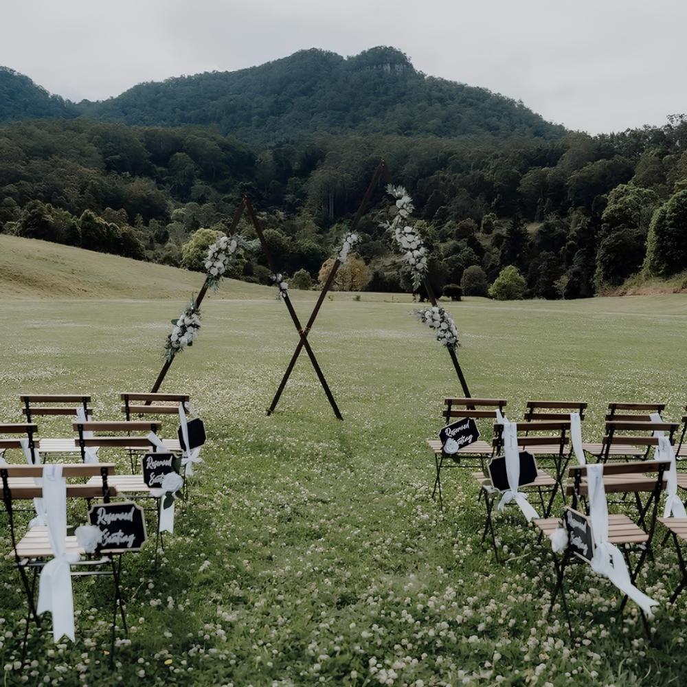Wooden Double Triangle Arbour