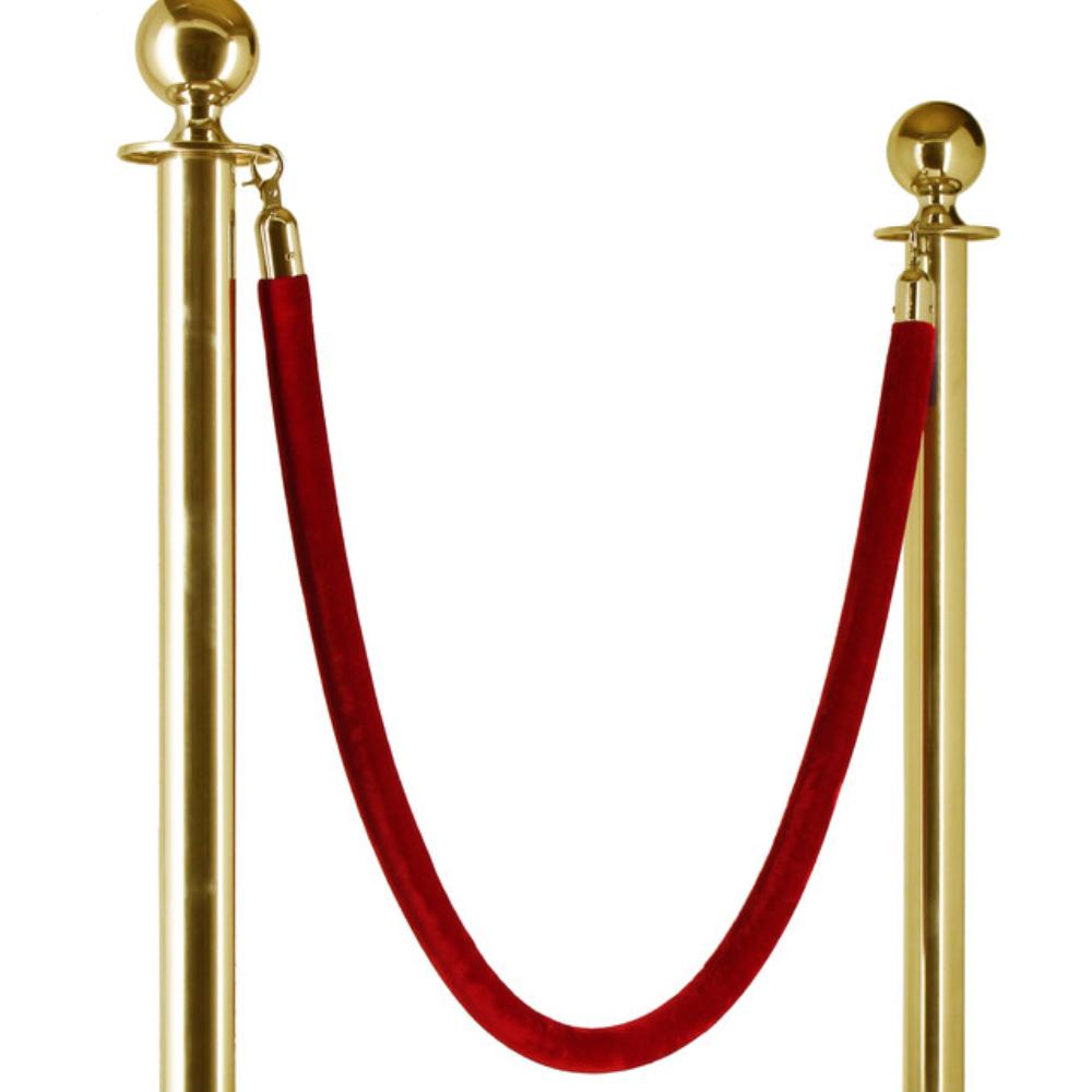 Bollard Crowd Control Stanchions with cord 1.5m - Gold
