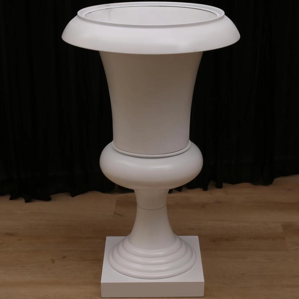 Charlotte Trumpet Floral Urn - Small/White