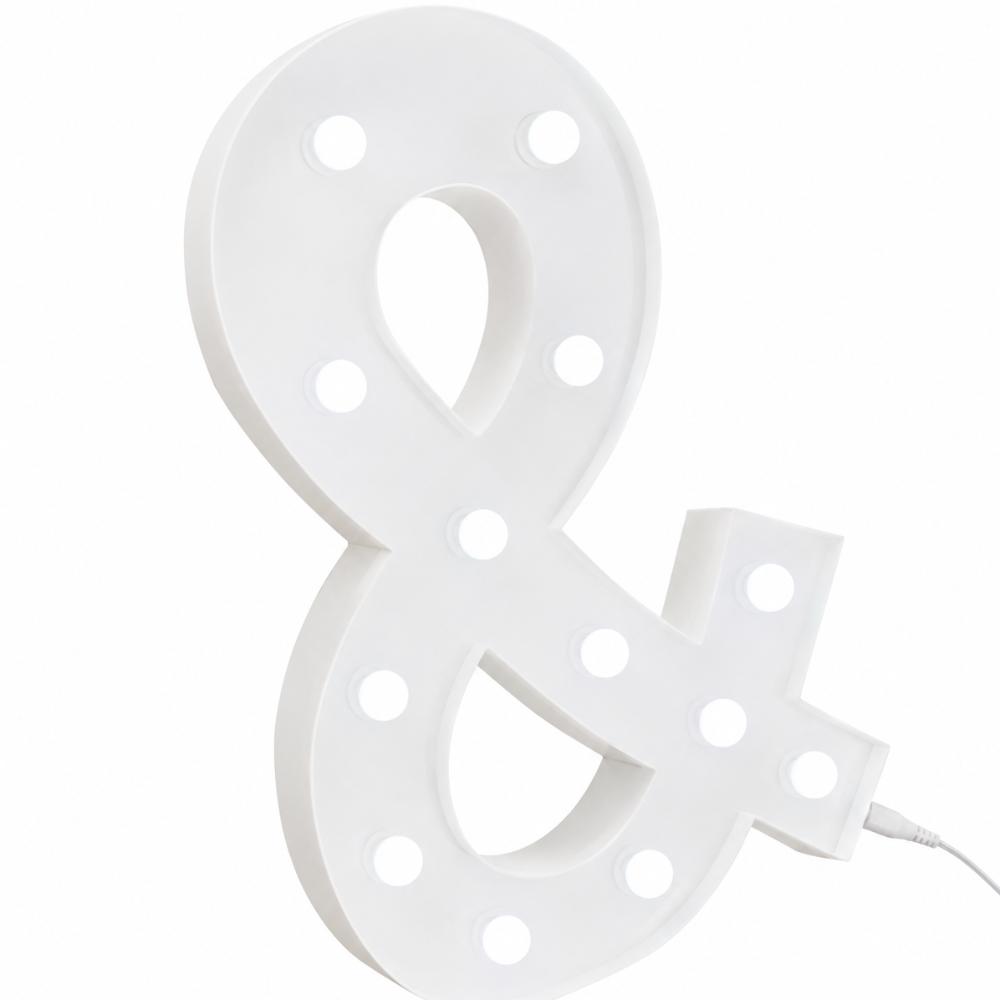 LED 1.2m Light Up Symbol '&' White