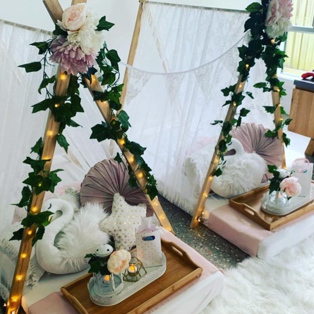 Teepee sleepover package x 4 (with setup)