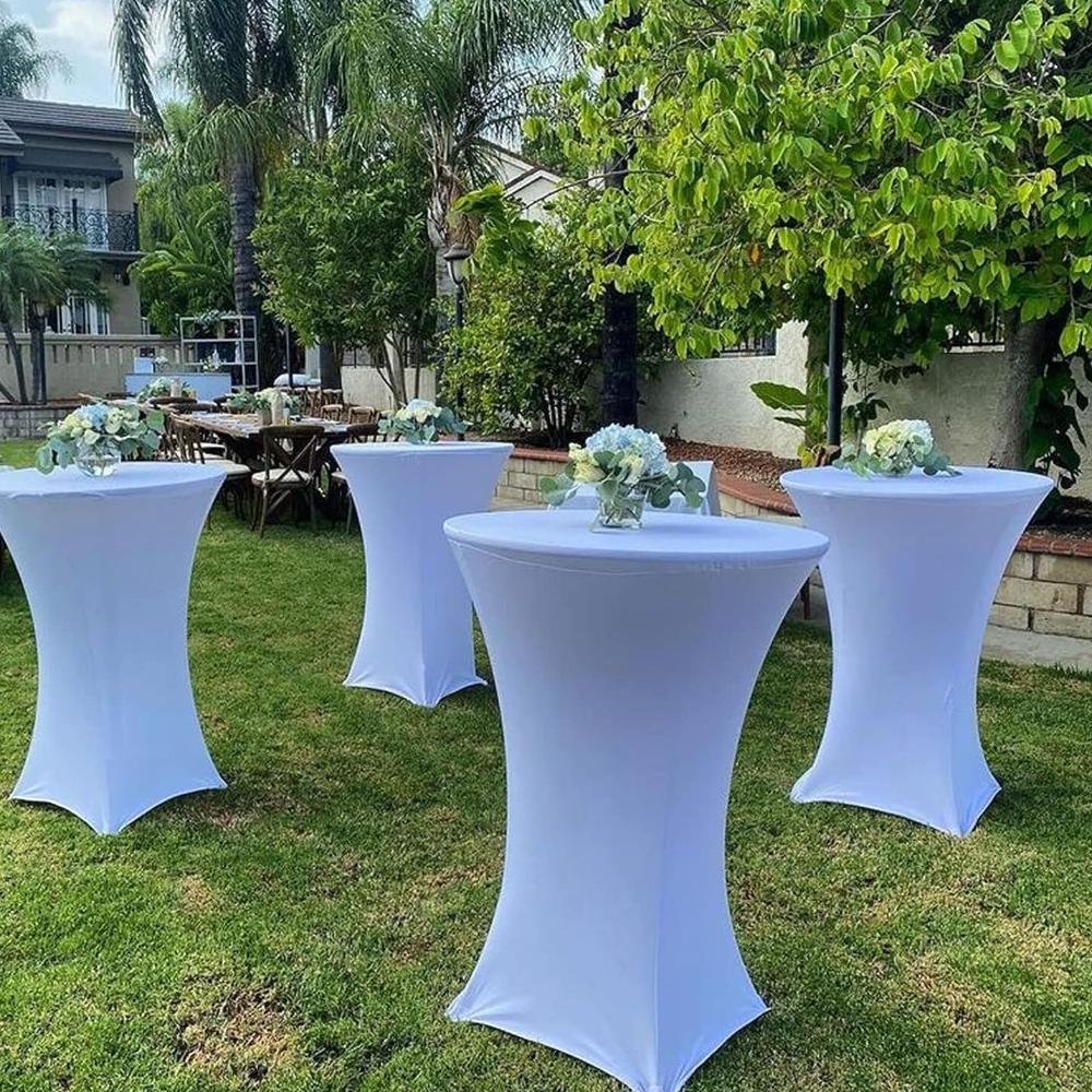 White Cocktail Table Stretch Cover (White or Black)