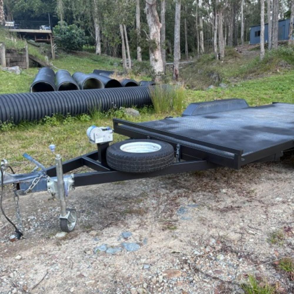3t Tilting car trailer with ramps