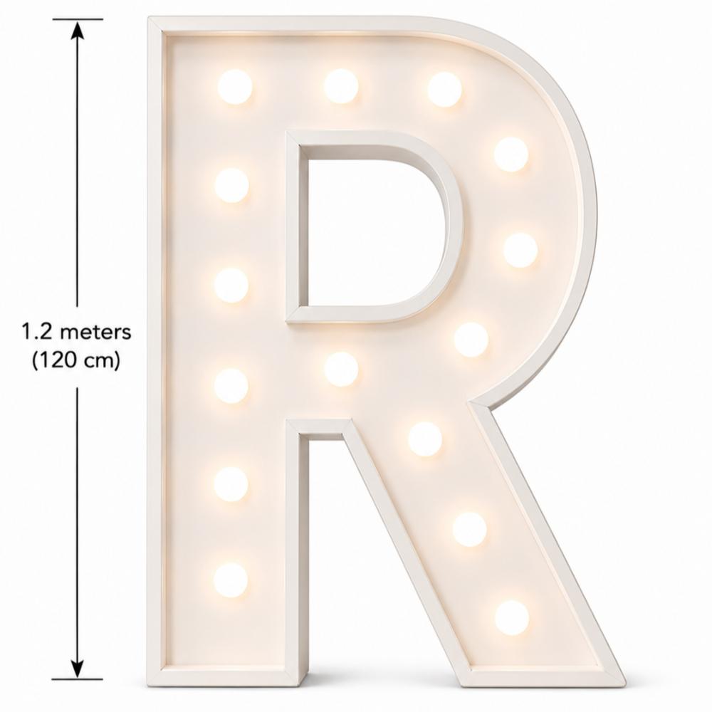 LED 1.2m Light Up Letter 'R' White