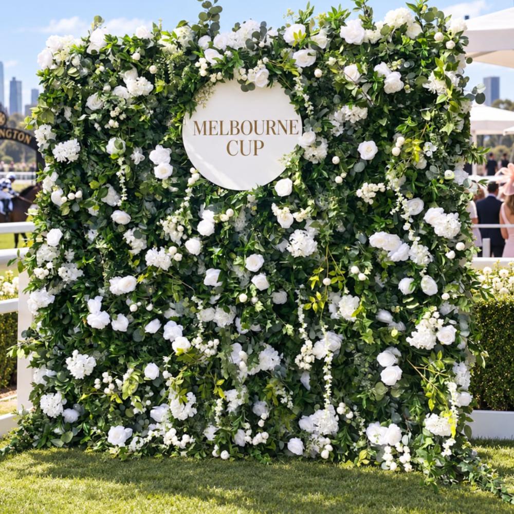 Flower Wall Luxury 4 White lush greenery