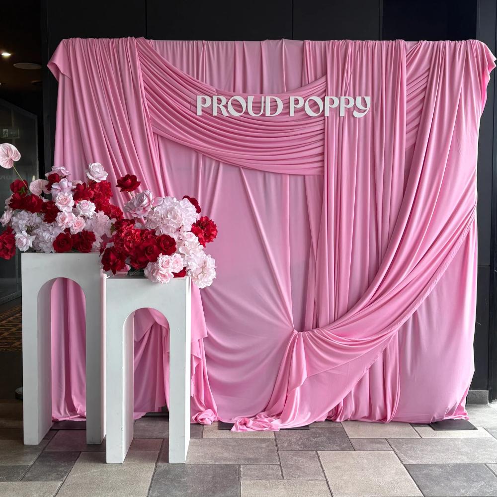 Pink Draping Backdrop