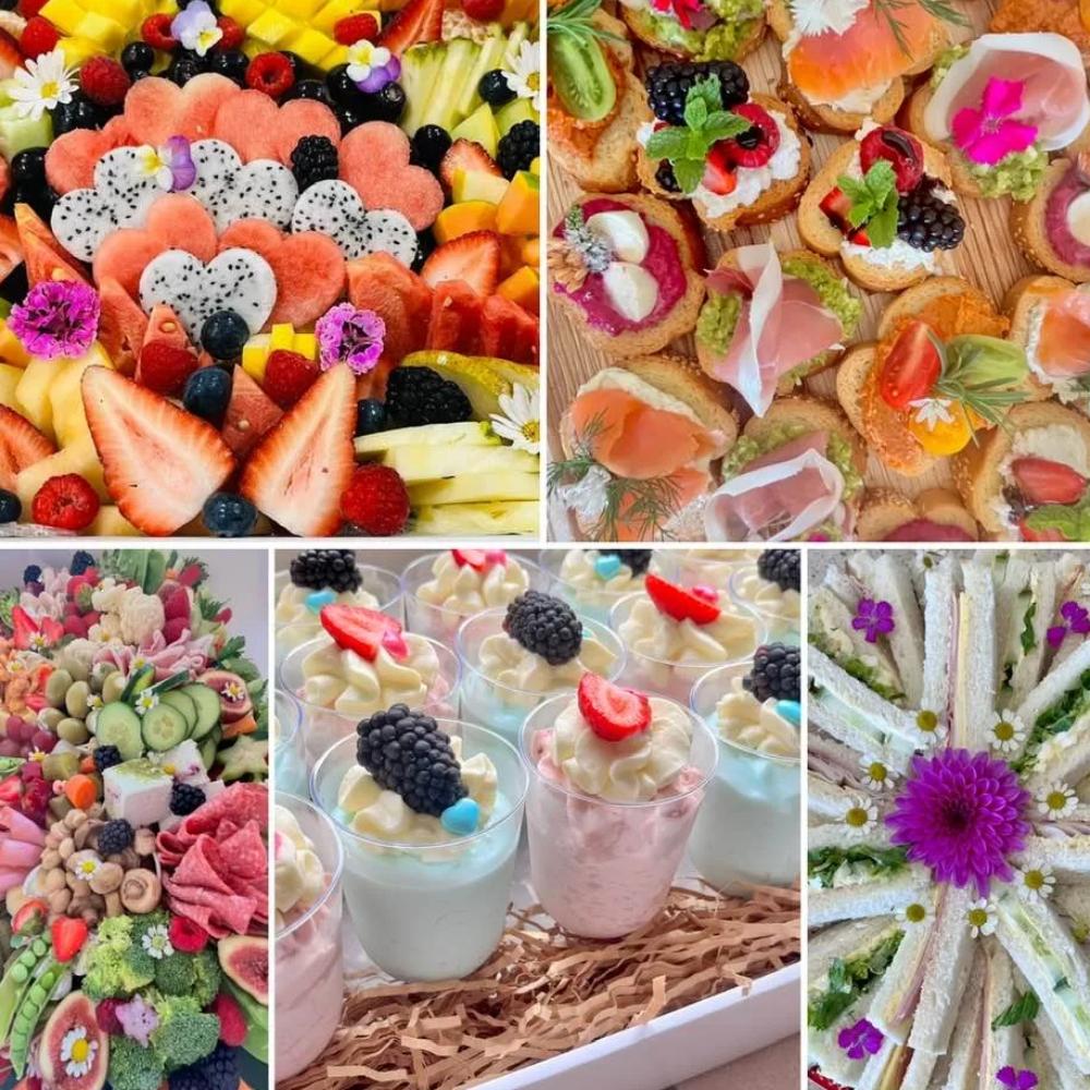 Crostini and Fruit Platter with Finger Sandwiches and more - The Host with the Most Package for Unforgettable Gatherings
