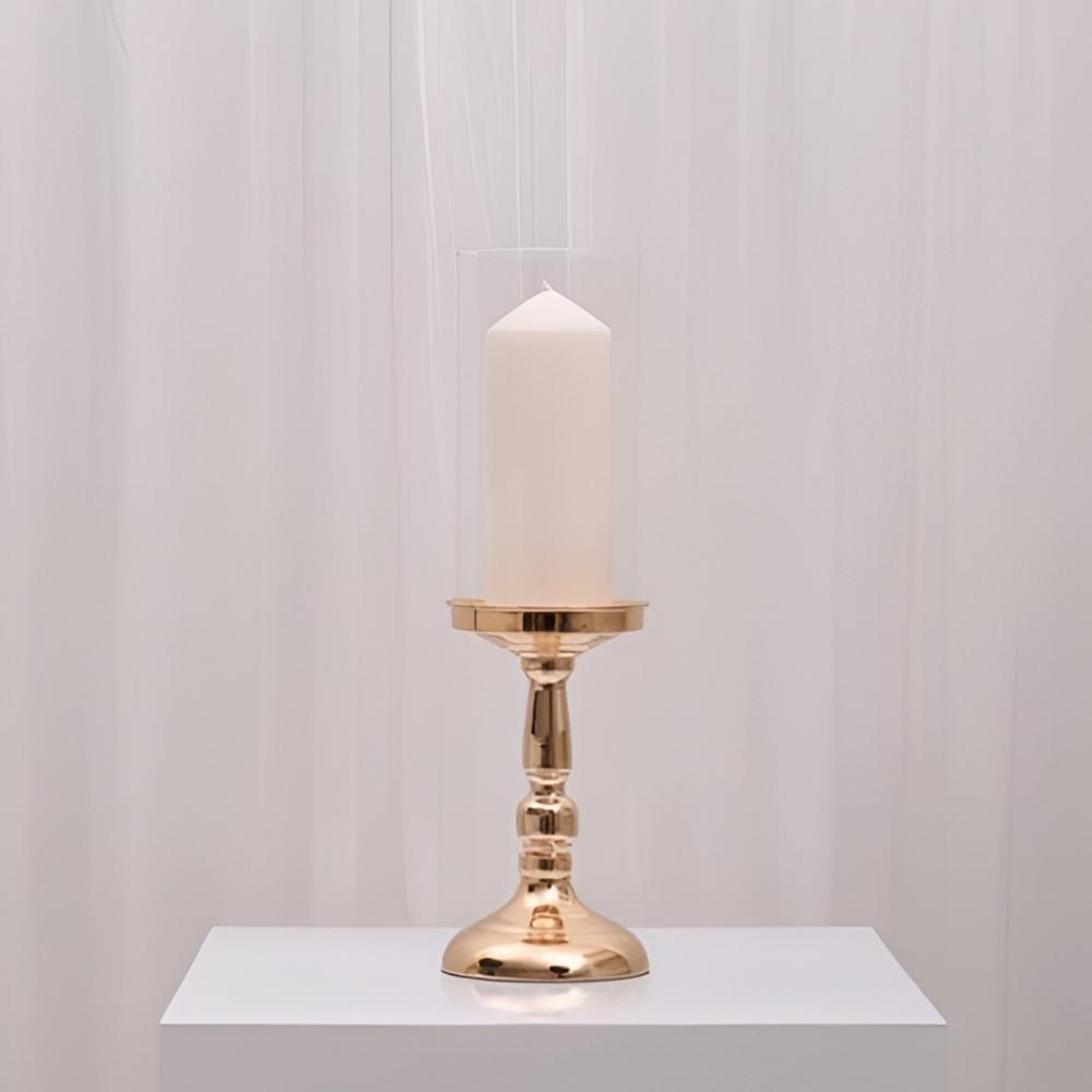 Sophia Pillar Candleholder - Small/Gold