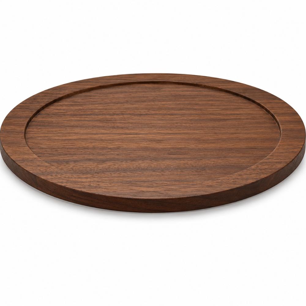 Drinks - Service Tray Round (Brown)
