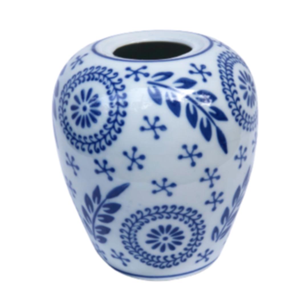 Blue Floral Ceramic Pot