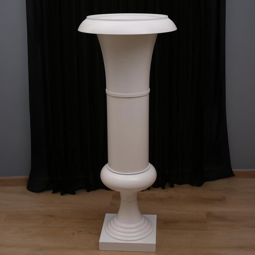 Charlotte Trumpet Floral Urn - Large/White