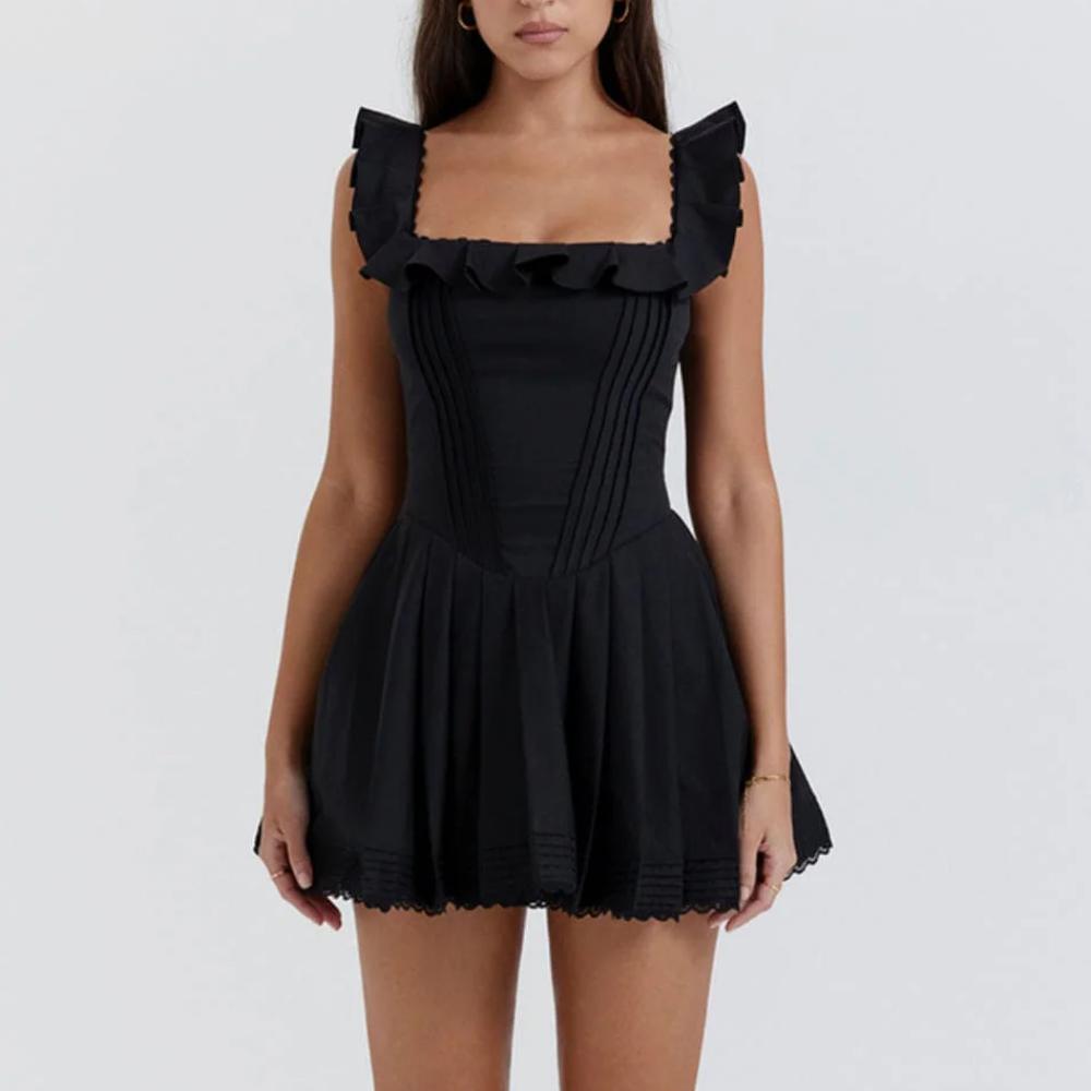 House of CB Jemima Mini Dress in Black - Size S
