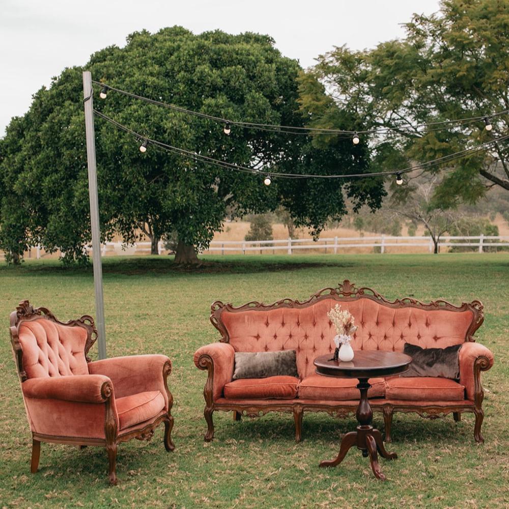 Vintage Lounge Setting - Rose