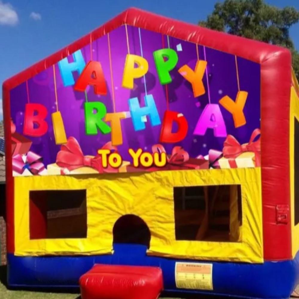 Happy Birthday Medium Banner Jumping Castle