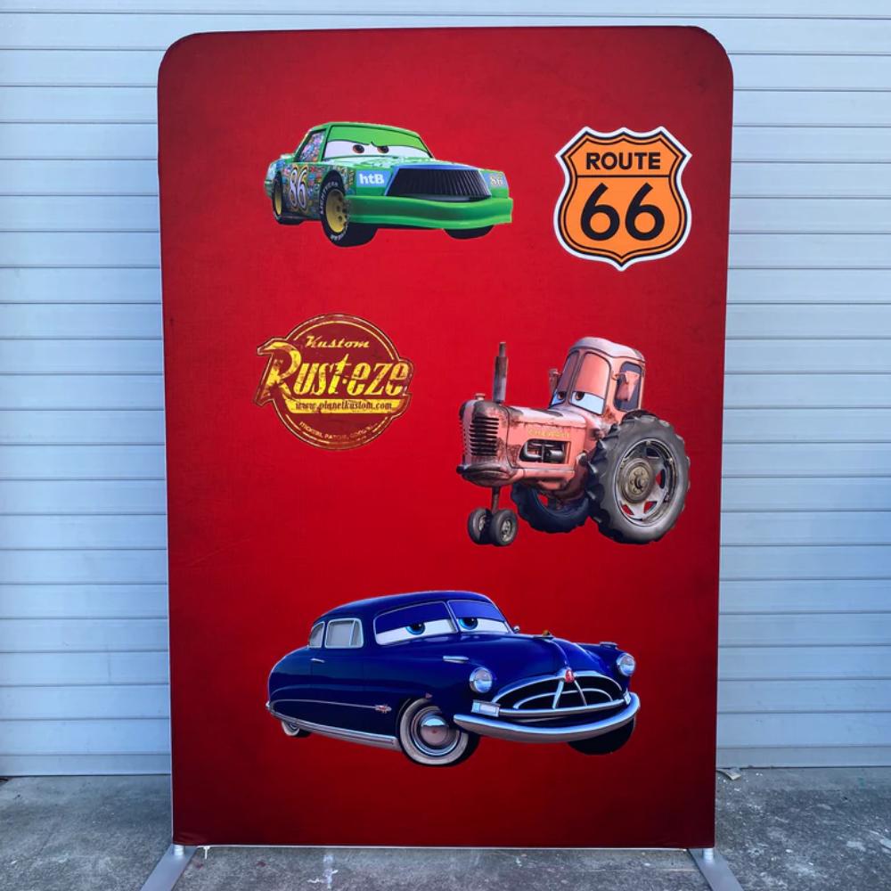 Chick Hick Cars Rectangle Backdrop