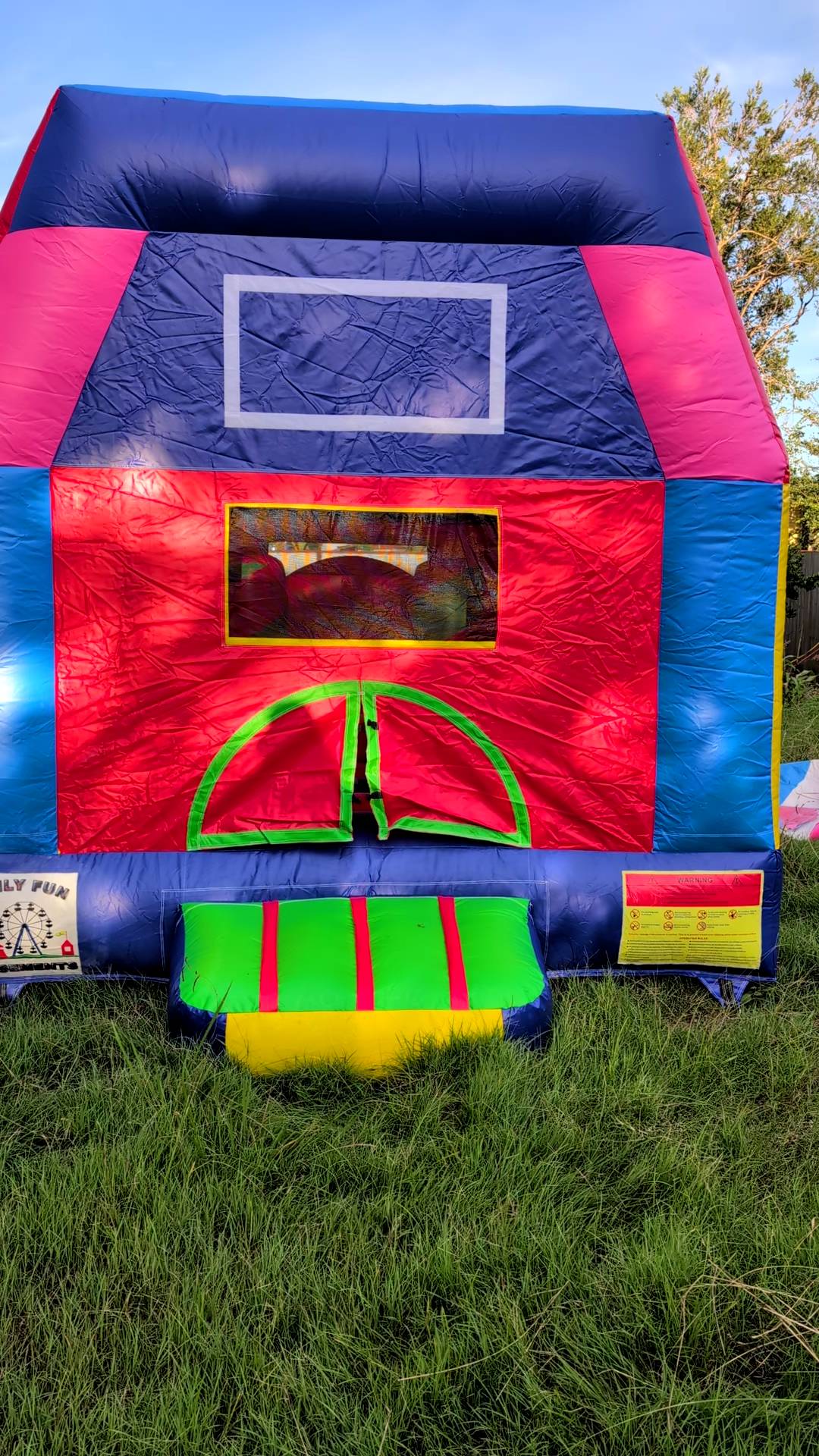 Small Red Jumping Castle with obstacles video 1