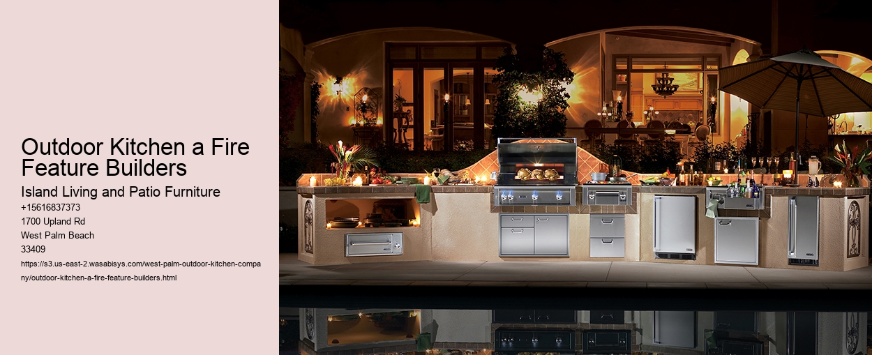 Outdoor Kitchen a Fire Feature Builders