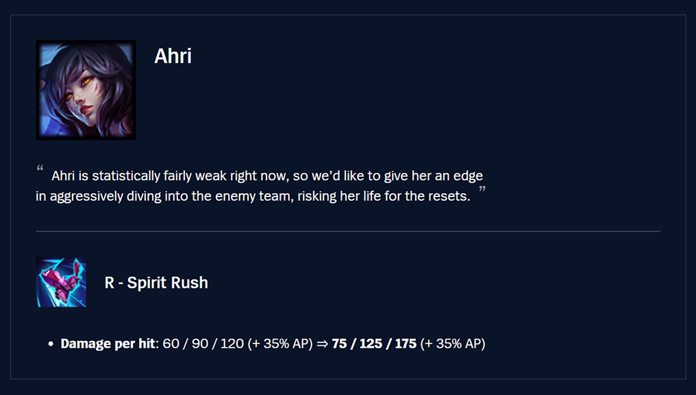 Ahri Patch 25.19